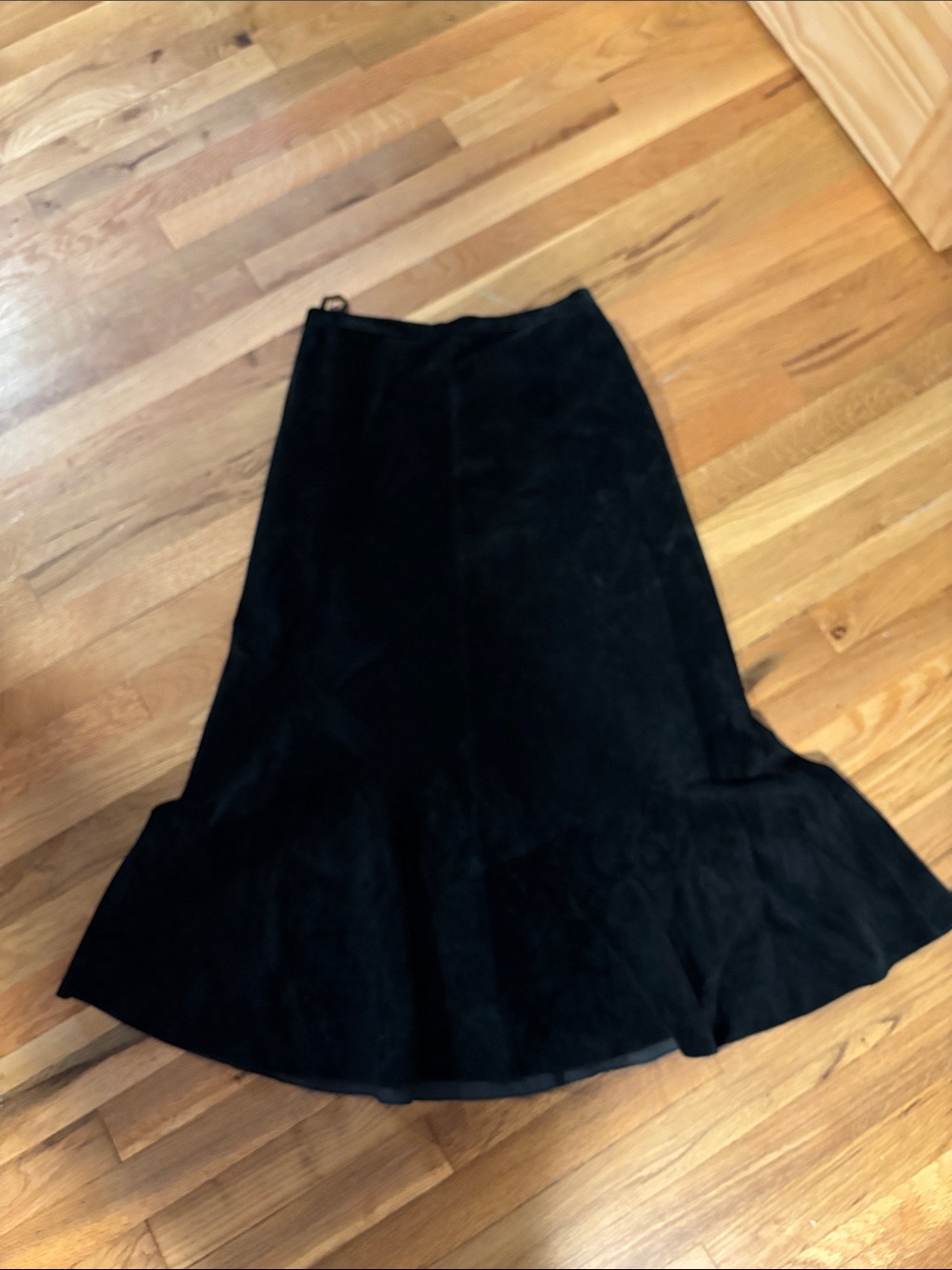 Chico's Black A-Line Flared Midi Skirt